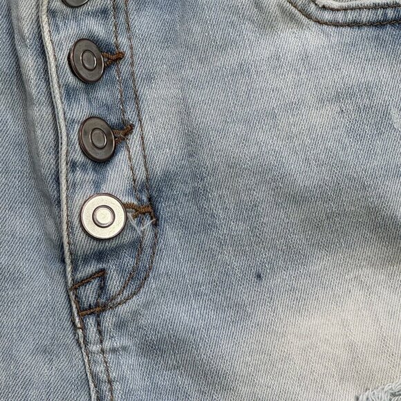 Altar’d State Blue Distressed Frayed Hem Jean Shorts Size 27 or 5 Holes - Picture 5 of 5